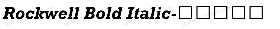 Rockwell Bold Italic字体转换